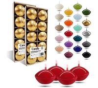 CANDLY HANDMADE© 10x Bougies flottantes Premium Ø 45 mm | Anniversaire & Jour du Nom, Réception de Mariage, Saint Valentin, Pâques, Noël, Décoration de maison élégante, Candles (Rouge)