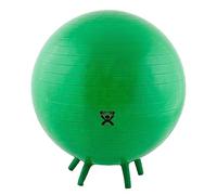 CanDo Ballon d'exercice gonflable antidérapant avec pieds de stabilité pour exercice, entraînement, entraînement de base, stabilité, yoga, pilates et entraînement d'équilibre dans la salle de gym, bureau, maison ou salle de classe, vert, 65 cm