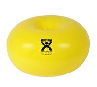 Cando Ballon Donut 45 cm Jaune - Ballon de Stabilité Gonflable pour Renforcement du Core, Yoga, Pilates, Entraînement de l’Équilibre et Assise Active, Capacité de 136 kg