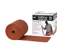 CanDo Bande d’Exercice Sans Latex en Rouleau 46 m - Rouge (Légère) - Bande de Résistance en TPE Résistante à la Déchirure pour Physiothérapie et Ergothérapie