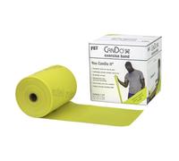 CanDo Bande de Résistance en Rouleau 45,7 m - Jaune (Légère) - Bande d’Exercice Faiblement Poudrée pour Physiothérapie et Ergothérapie