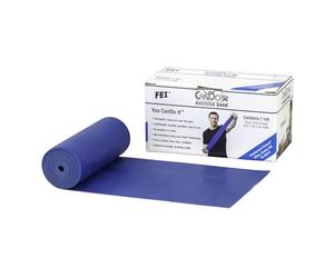 CanDo Bande de Résistance en Rouleau 5,5 m - Bleue (Forte) - Bande de Résistance en Latex Naturel pour Physiothérapie et Ergothérapie
