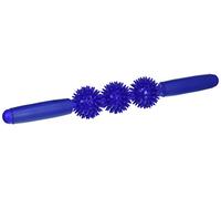 CanDo Barre de Massage Point Relief 42 cm Bleue - Masseur Manuel à Picots avec 3 Balles de Massage Rotatives pour Soulagement des Tissus Profonds, Circulation et Récupération
