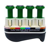 CanDo Digi-Flex Multi Kit de Démarrage Basique, 1 Cadre d’Exercisateur de Main avec 4 Boutons Verts de Résistance Moyenne