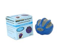 CanDo Digi-Squeeze Exerciceur de Main - Petite balle bleue pour exercices des doigts et renforcement de la prise avec résistance forte
