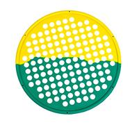 CanDo Exerciseur de Main, Diamètre 35,56 cm, Jaune/Vert - Résistance Multiple, Renforceur de la Main et des Doigts pour la Physiothérapie et l’Ergothérapie