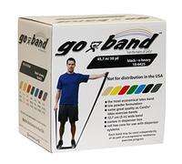 CanDo Go-Band Bande d’Exercice en Rouleau 45 m - Noire (Extra Forte) - Bande de Résistance pour Physiothérapie et Ergothérapie