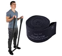 CanDo Multi-Grip 6 Foot Exercise Resistance Band with Hand and Foot Loops for Total Body Workouts, Training, Rehab, Stretching and Therapy. Black, Difficulty Level-X Heavy, Resistance 7 lbs.-17.5 lbs.