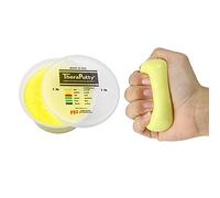Cando® TheraPutty antimicrobien - Pâte à malaxer souple jaune - Exercices de mains