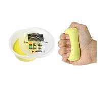 Cando® TheraPutty antimicrobien - Pâte à malaxer souple jaune - Exercices de mains