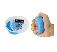 CanDo TheraPutty Antimicrobien pour Exercices de la Main - Résistance Ferme (Bleu, 85 g) | Entraîneur Hygiénique de Force de Préhension pour Physiothérapie & Ergothérapie