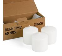 CANDWAX 3x3 bougies pilier blanches lot de 3 bougies pilier non parfumes pour la maison bougies blanches lgantes pour une atmosphre relaxante