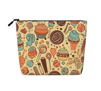 Candy and Lollipops Trousse de toilette pour femme, trousse de voyage portable, organiseur quotidien avec fermeture éclair, Bonbons et bonbons, Taille unique