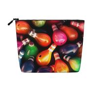 Candy and Lollipops Trousse de toilette pour femme, trousse de voyage portable, organiseur quotidien avec fermeture éclair, Boules de bowling, Taille unique