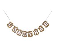 Candy Bar Bannière Candy Bar Panneau Suspendu Candy Bar Bunting Drapeaux Bannière Signe Pour Diy Mariage Anniversaire Fiançailles Props Réception Buffet Fournitures Décorations.