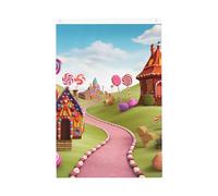 Candy Beautiful Land Drapeau de jardin bienvenue 61 x 91 cm Ne se décolore pas Double face Maison Yard Bannière Décoration pour cour, porche, pelouse