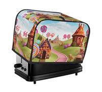 Candy Beautiful Land Housse matelassée pour grille-pain 2 tranches pour petit appareil électroménager avec poignée pour décoration de table de maison ou de cuisine