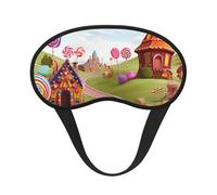 Candy Beautiful Land Masque de sommeil pour homme et femme - Doux et confortable - Occultant - Pour voyage, yoga, sieste, travail