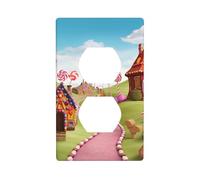 Candy Beautiful Land Plaques murales 1 gang Duplex Interrupteur Plaque murale électrique Couvertures de prise de courant décoratives pour décoration d'intérieur
