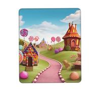 Candy Beautiful Land Tapis de souris imperméable avec base en caoutchouc antidérapant et bords cousus pour ordinateur - 7,9 x 24,1 cm