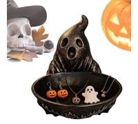 Candy Bowl - Cute Resin Ghost-Shaped Decorative Statue Serving Platter