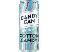 Candy Can, Cotton Candy, boisson pétillante, saveur nostalgique de soda américain, sans sucre, 1 boîte de 330 ml