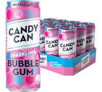 Candy Can Sparkling Bubble Gum Zero Sugar Lot de 12 flacons de 330 ml