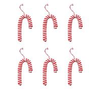 Candy Cane Tree Decorations - Candy Cane à suspendre, 6 bancs de bonbons de Noël en feutre, ornements de vacances suspendus pour arbre de Noël, pendentifs décoratifs pour la maison, la cheminée ou la