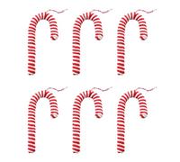 Candy Cane Tree Decorations - Candy Counes for Hanging | 6x bâtons de Noël en feutre | Ornements de vacances suspendus pour sapin de Noël | Pendentifs décoratifs pour la maison, la cheminée ou la