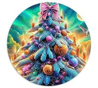 Candy Cane Winter 1000 Pièces Puzzle Circulaire Puzzle Adulte pour Enfants Jeux De Défi Uniques Jeu D'Intelligence Décoration pour Enfants Cadeau 1000pcs (67.5x67.5cm)