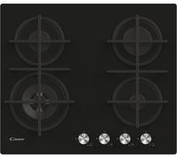 Candy CDIV6GBFE4WB Piano De Cuisson Gaz 60 Cm 4 Feux Verre Trempé Noir