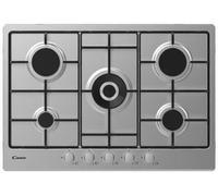 Candy CEL7P4WX plaque Acier inoxydable Built-in (placement) 75 cm Gaz 5 zone(s)