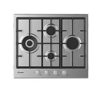 Candy CHG6D4WX Table de Cuisson La Gaz 4 Feux 60 CM en Acier Inoxydable
