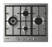 CANDY CHG6DWEX Table de Cuisson 4 Regions Double Couronne Grilles Fonte Inox