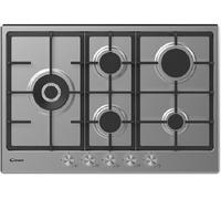 Candy CHG7WLWPX Table de Cuisson 5 Brûleurs en Acier Inoxydable Grilles Au Fonte