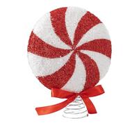 Candy Christmas Tree Topper - Artificial Seasonal Decoration | Candy Christmas Tree Topper - Artificial Seasonal Display For Home Farmhouse Office Living Room Garden Yard Mantel