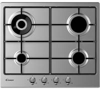 Candy CHW6BR4WTX Table de Cuisson La Gaz 4 Feux 60 CM en Acier Inoxydable