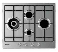 Candy CHW6D4WPX Table de Cuisson La Gaz 60 CM 4 Brûleurs en Acier Inoxydable