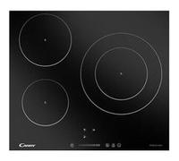Candy CI6744 - Table de cuisson à induction - 3 plaques de cuisson - Niche - largeur : 56 cm - profondeur : 49 cm - sans cadre - noir Noir