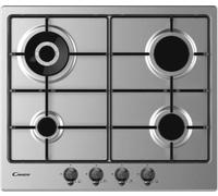 Candy Classic CHW6BR4WTX Table de cuisson à gaz encastrable, 4 brûleurs, inox