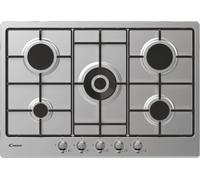 Candy Classic CHW74WTX Table de cuisson encastrable 75cm gaz 5 brûleurs inox