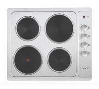CANDY CLE64KX Plaque De Cuisson Électrique 60 Cm Acier Inoxydable 4 Plaques