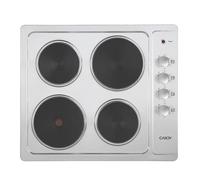 Candy CLE64KX Table de Cuisson Électrique 60 CM en Acier Inoxydable 4 Regions