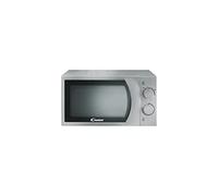 Candy CMW2070S - Micro-Ondes Pose Libre, Puissant 700W, Capacité 20L, 6 Niveaux Puissance, Plateau Tournant 24,5cm, Mécanique + Fonction Décongelation, Signal Sonore Fin de Cuisson, Silver