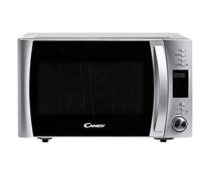 CANDY CMXW22DS Micro ondes solo, 22L, Puissant 800W,Programmateur digital, +10 menus auto, Décongelation automatique poids/temps, Plateau tournant, Fonction Silence & éco, Sécurité enfant, Silver