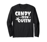 Candy Corn Queen Halloween Funny Fall Manche Longue