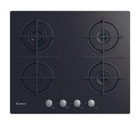 CANDY CVG6B Plaque De Cuisson En Verre Noir Trempé 4 Brûleurs 60 CM