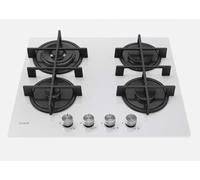 Candy CVG6BR4WTW Table de Cuisson en Verre Blanc 60CM 4 Feux