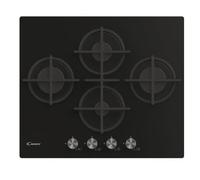 Candy CVG6DPB Table de Cuisson Verre Trempé 4 Regions Cuisson Grilles Fonte Noir