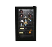Candy DiVino CWC 021 M/NF Cave à vin, 21 bouteilles, App hOn avec technologie vivante, étagères chromées, 39 dB, classe G, 40 x 55 x 70 cm, Noir [Classe d'efficacité énergétique G]
